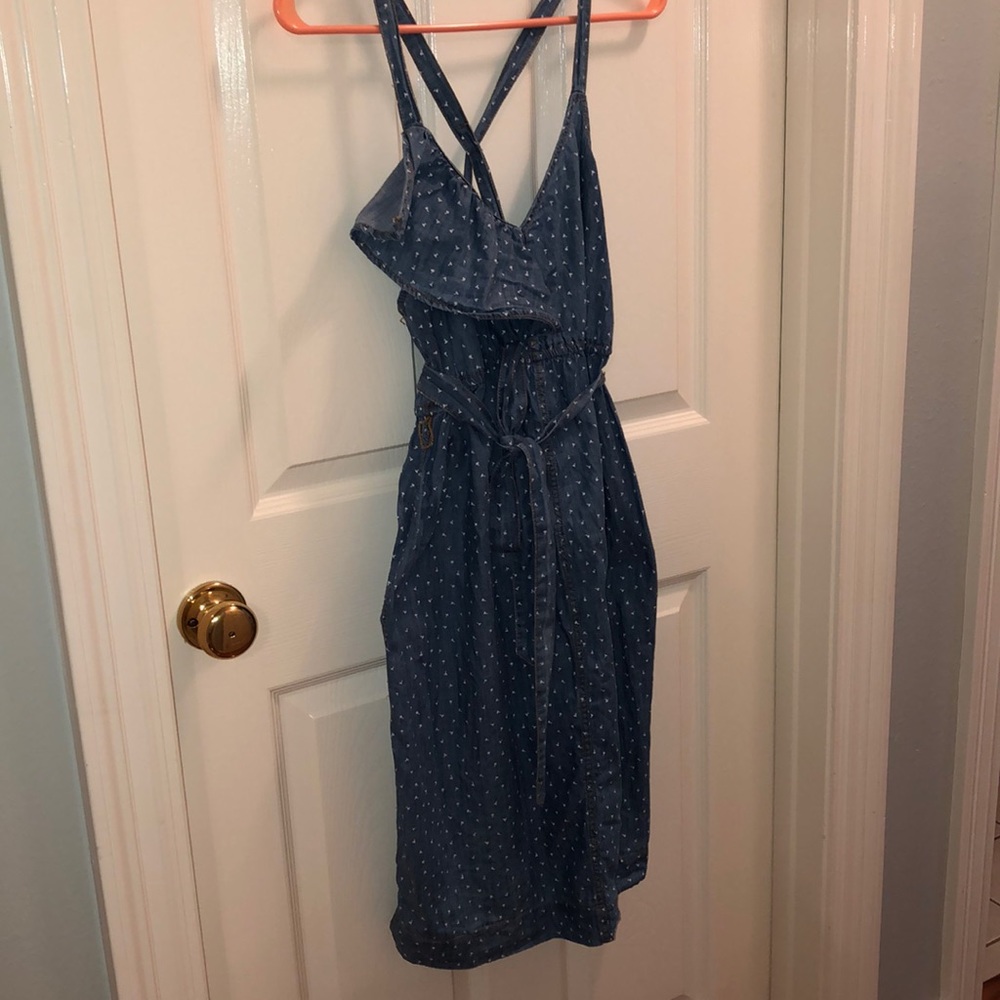Chambray maternity dress